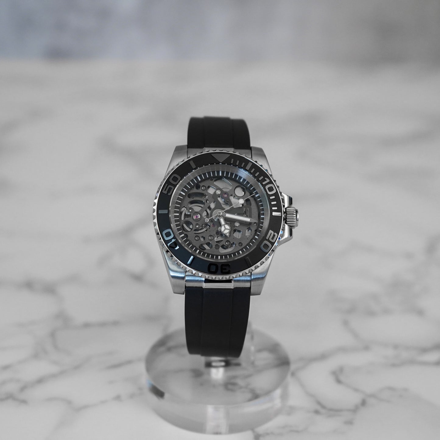 40mm Yacht Master Seiko Mod Skeleton Watch - Front