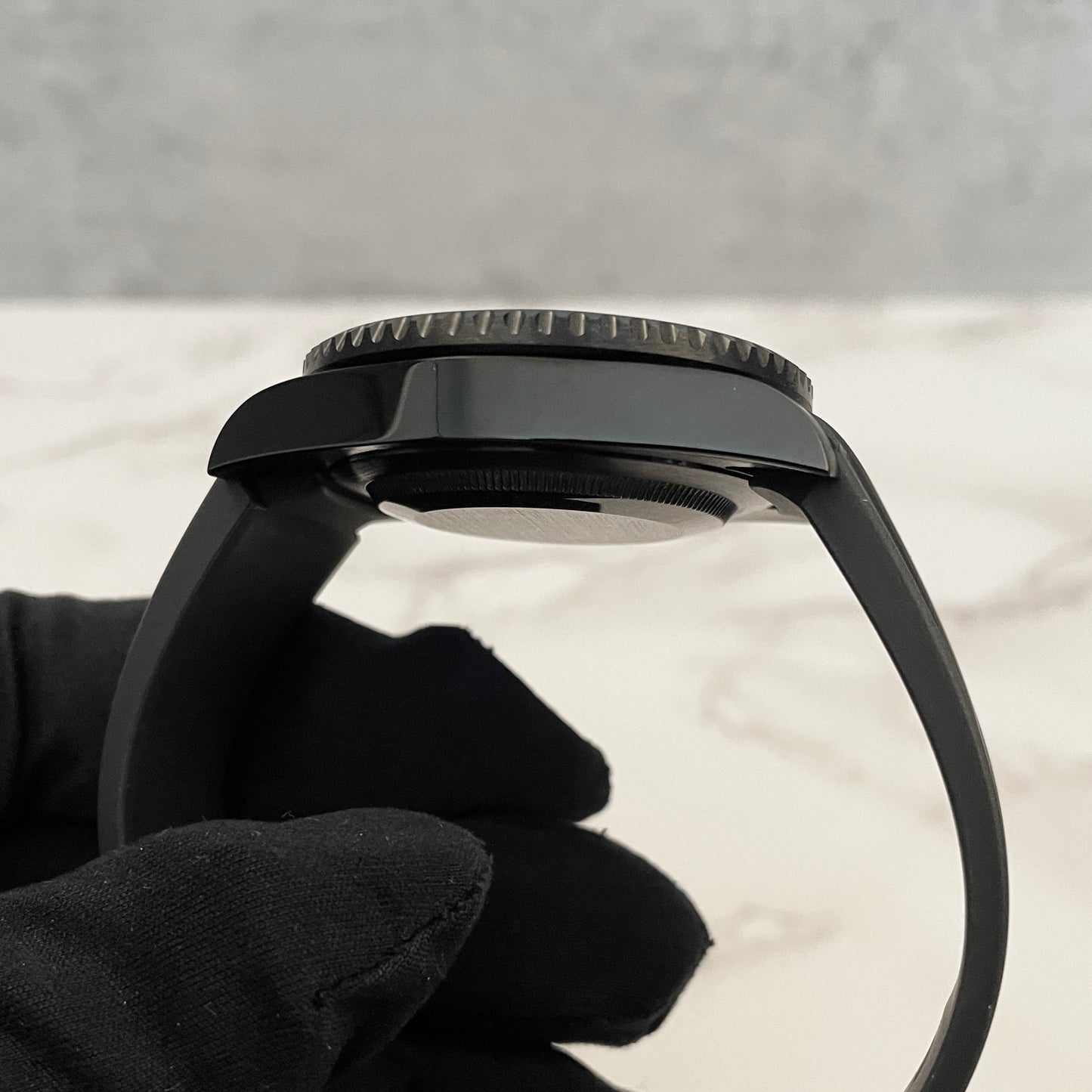 40mm Black Stealth Sub Seiko Mod Watch w/ NH35 Movement