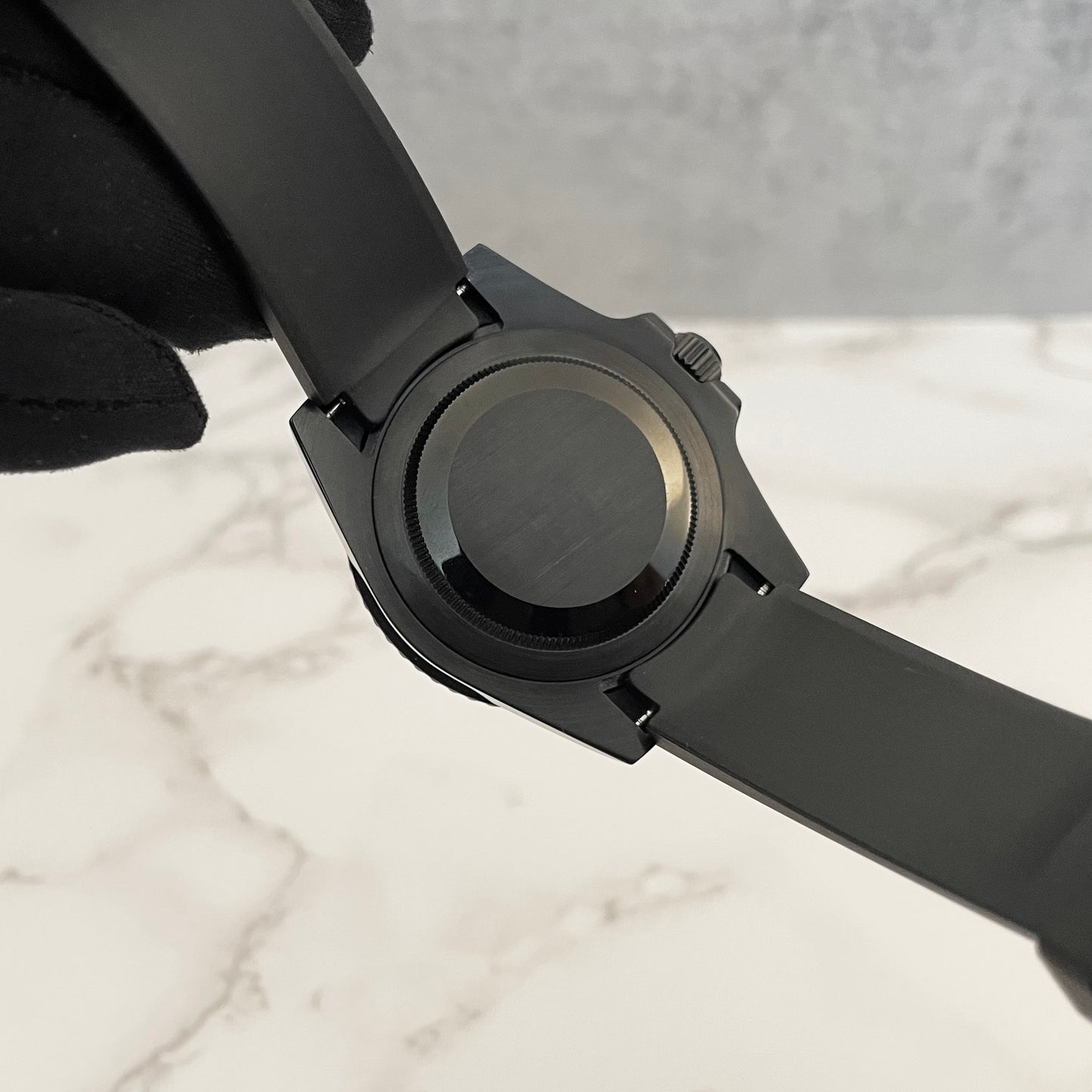 40mm Black Stealth Sub Seiko Mod Watch w/ NH35 Movement