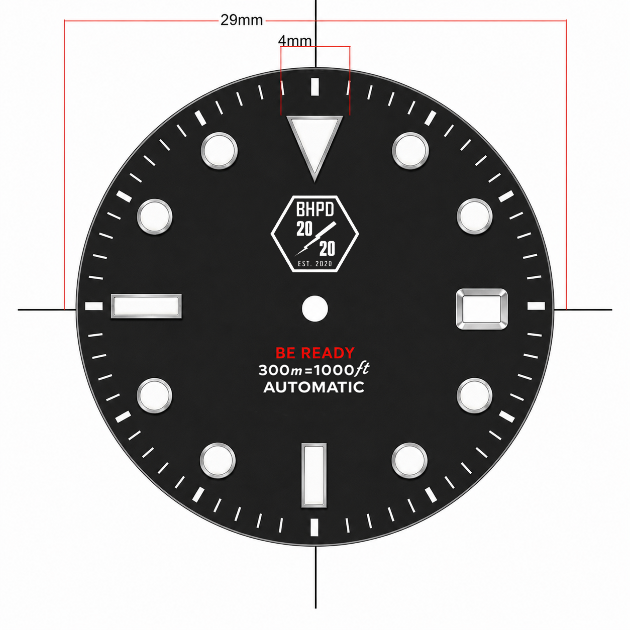 40mm BHPD Custom Submariner Style Watch Mod