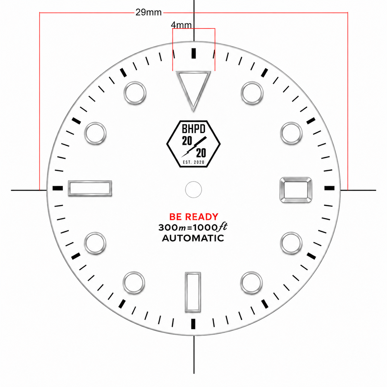 40mm BHPD Custom Submariner Style Watch Mod