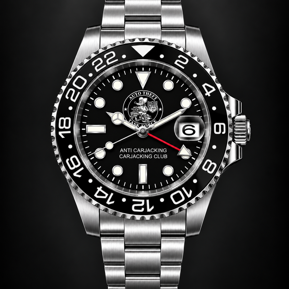 40mm GMT Custom Anti-Carjacking Club Watch