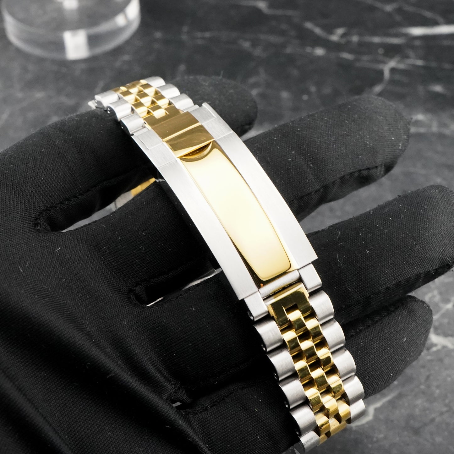 36mm Two Tone Gold Datejust Style Mod Watch w/ Gold Dial & Seiko NH35 Movement