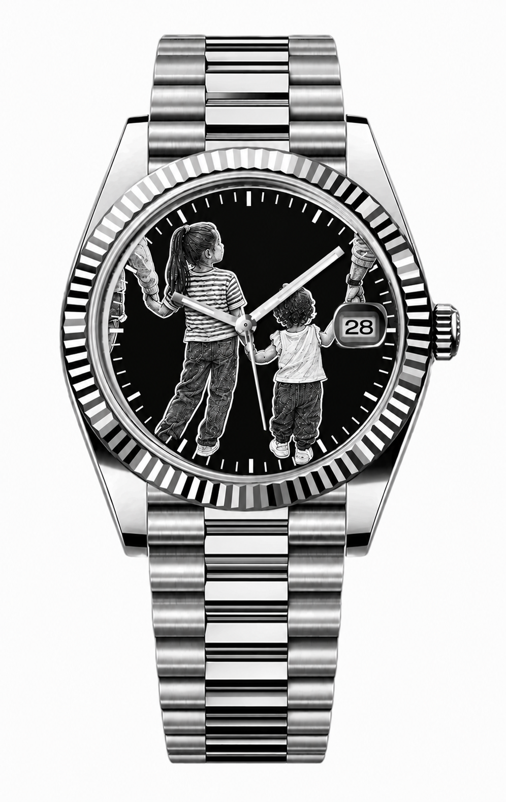 For Heriberto - 39mm Custom Dial Date Just Mod