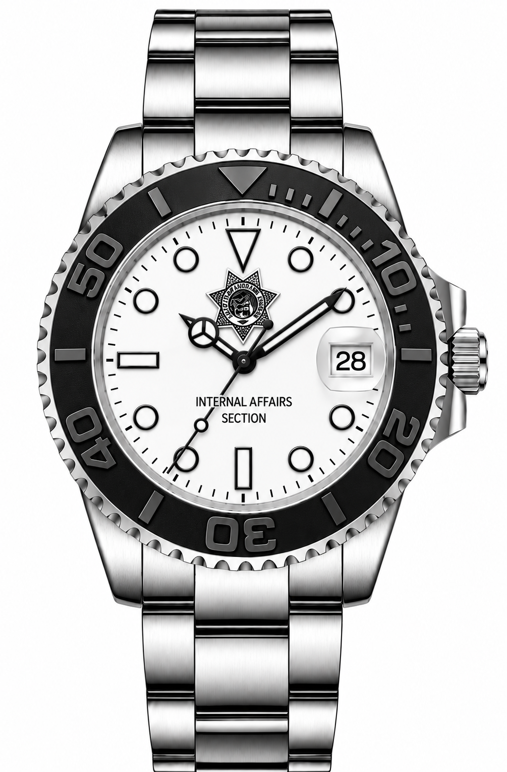 40mm Sub White Dial CHP Internal Affairs Custom Watch Mod