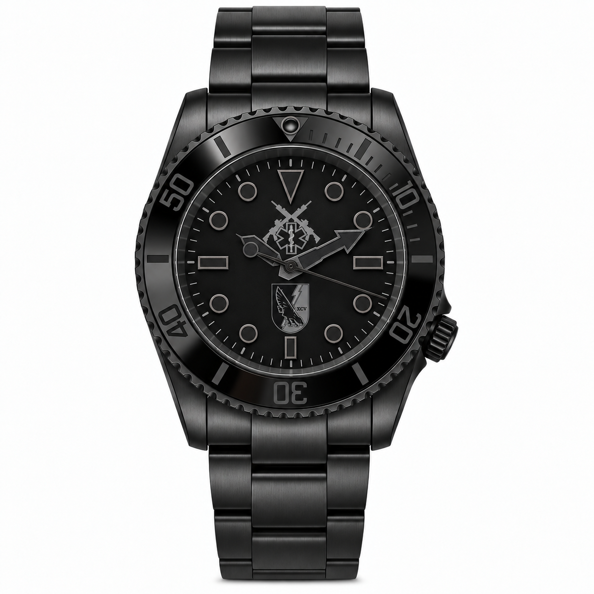 For Justin - 42mm Stealth Swat Watch w/ Case Back Engraving