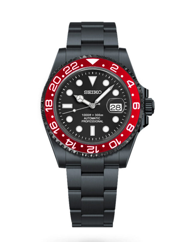 For Christopher - x3 Stealth Watches  Sprite + Joker + Red w/ Exhibition Case Backs